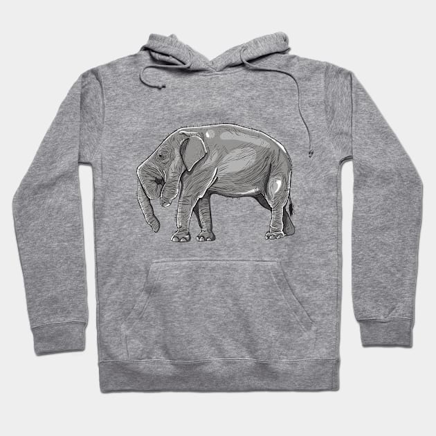 Elephant Hoodie by Arash Shayesteh